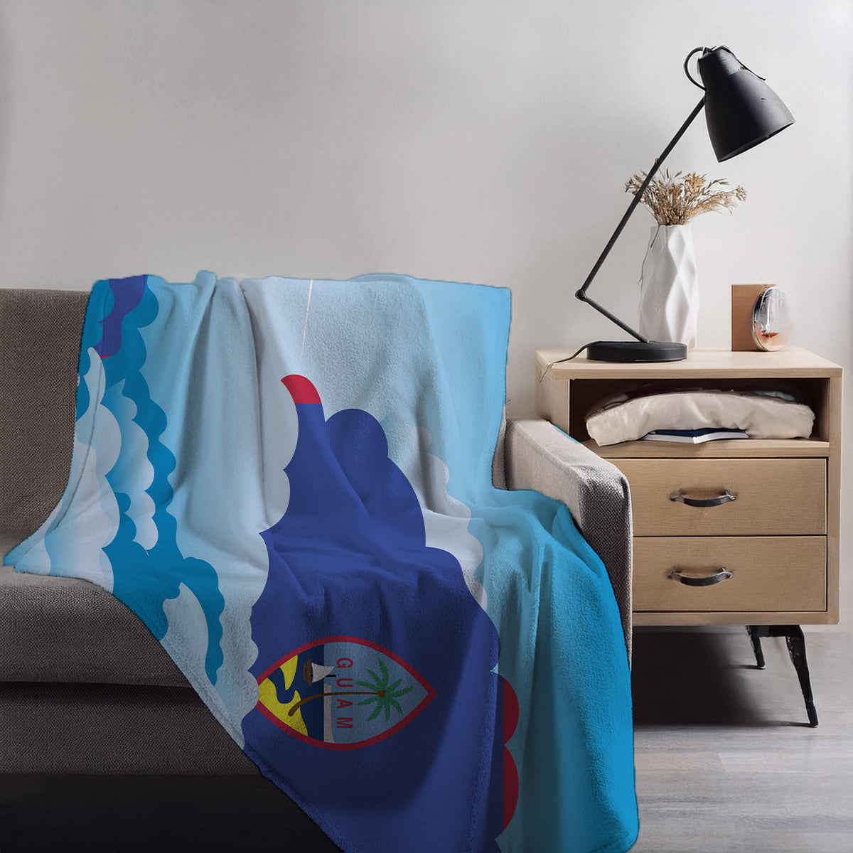 Guam Day Clouds Blankets & Throws | Soft Premium Blankets | City Posters Plus