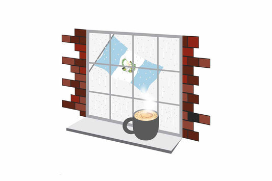 Guatemala Coffee Rain Window Sticker