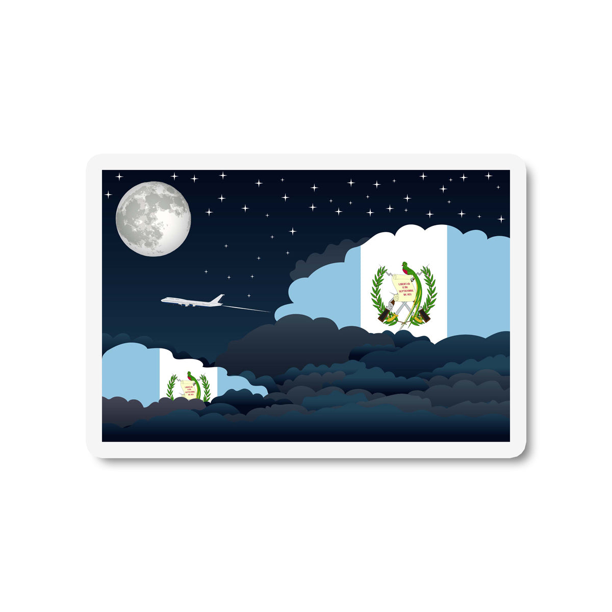 Guatemala Night Clouds Sticker