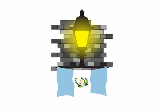 Guatemala Street Lamp Bricks Sticker