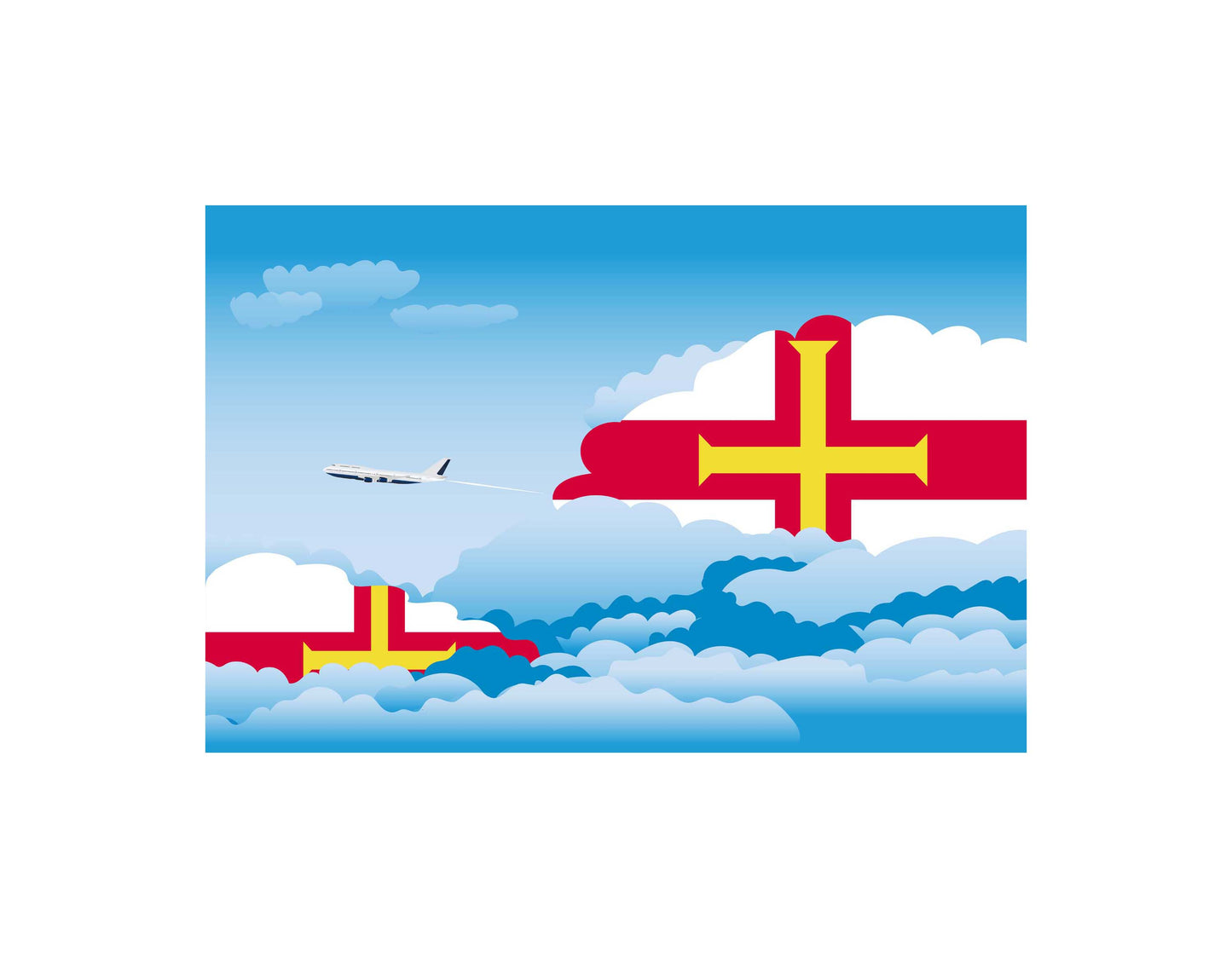 Guernsey Day Clouds Blankets & Throws | Soft Premium Blankets | City Posters Plus