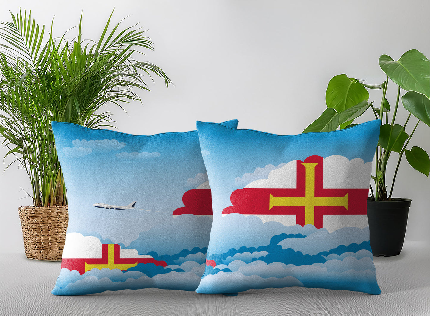 Guernsey Day Clouds Pillow Case