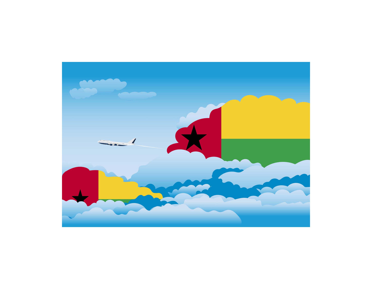 Guinea Day Clouds Blankets & Throws | Soft Premium Blankets | City Posters Plus