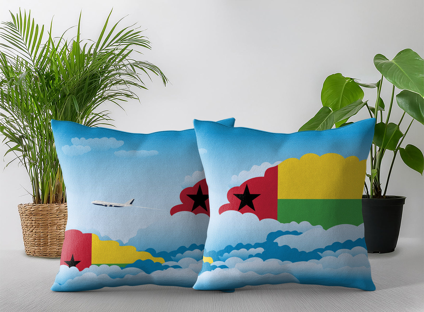 Guinea Bissau Day Clouds Pillow Case