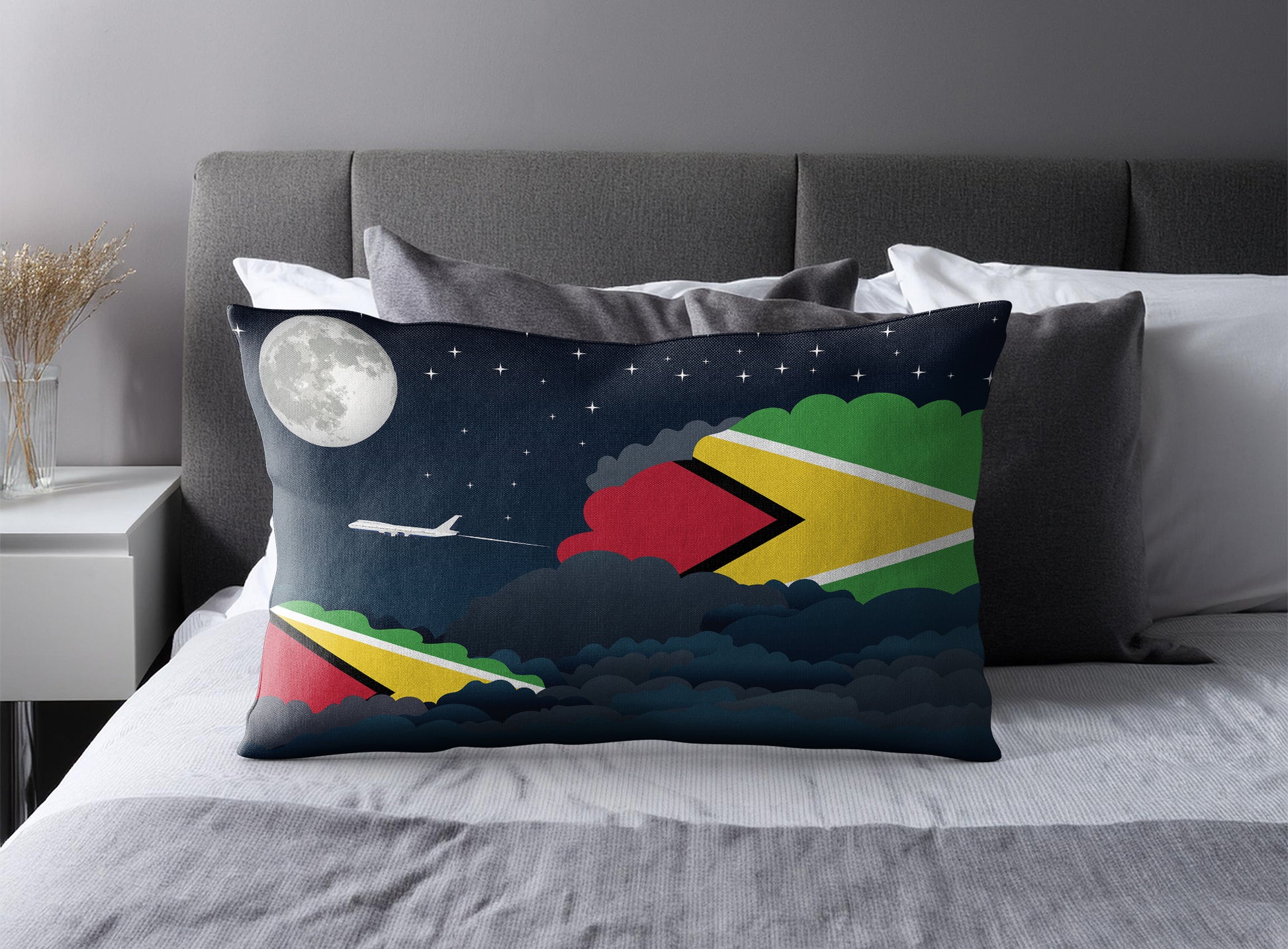 Guyana Night Clouds Pillow Case and Pillow Throw