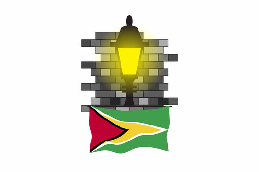 Guyana Street Lamp Bricks Sticker