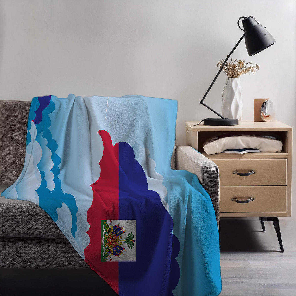 Haiti Day Clouds Blankets & Throws | Soft Premium Blankets | City Posters Plus