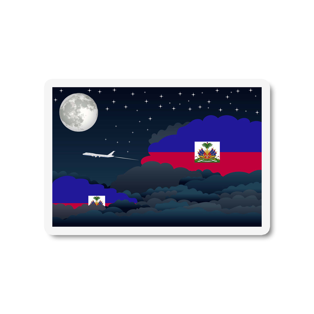 Haiti Night Clouds Fridge Magnet