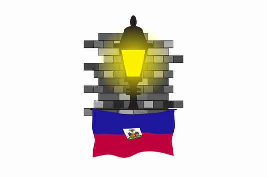 Haiti Street Lamp Bricks Sticker