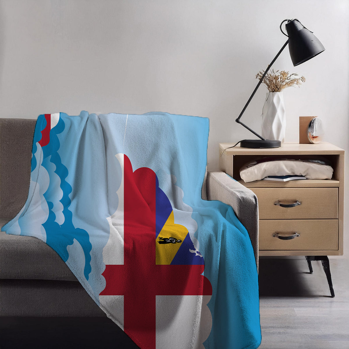 Herm Day Clouds Blanket Throw