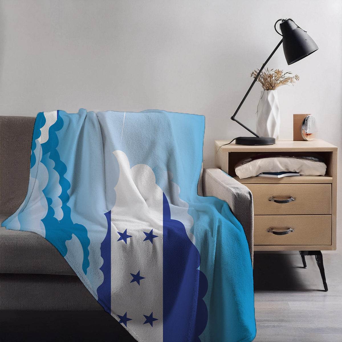 Honduras Day Clouds Blankets & Throws | Soft Premium Blankets | City Posters Plus