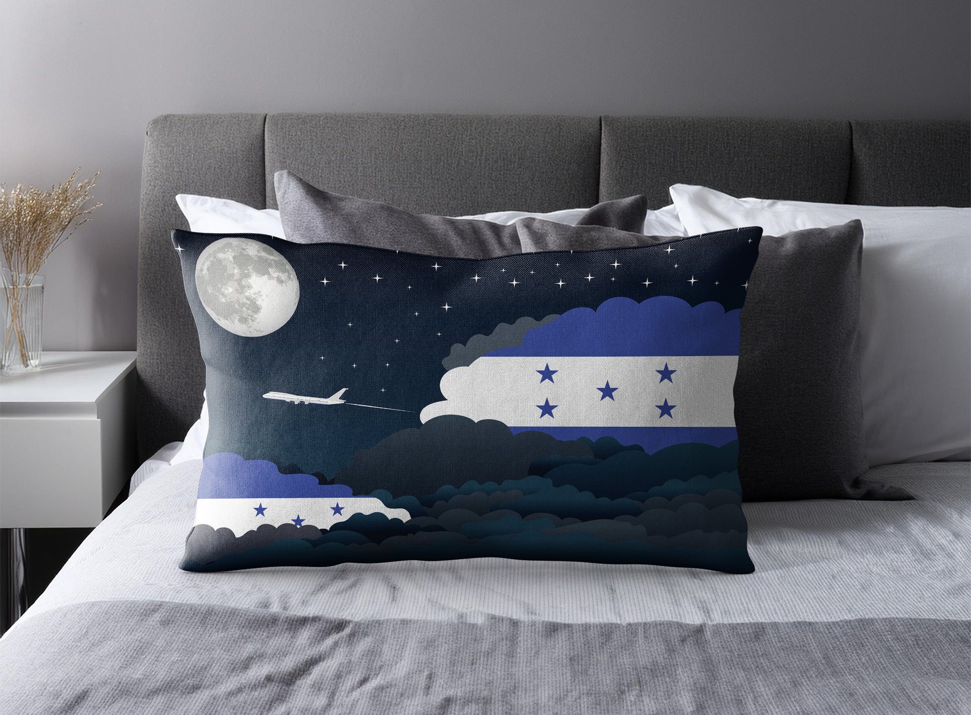 Honduras Night Clouds Pillow Case and Pillow Throw