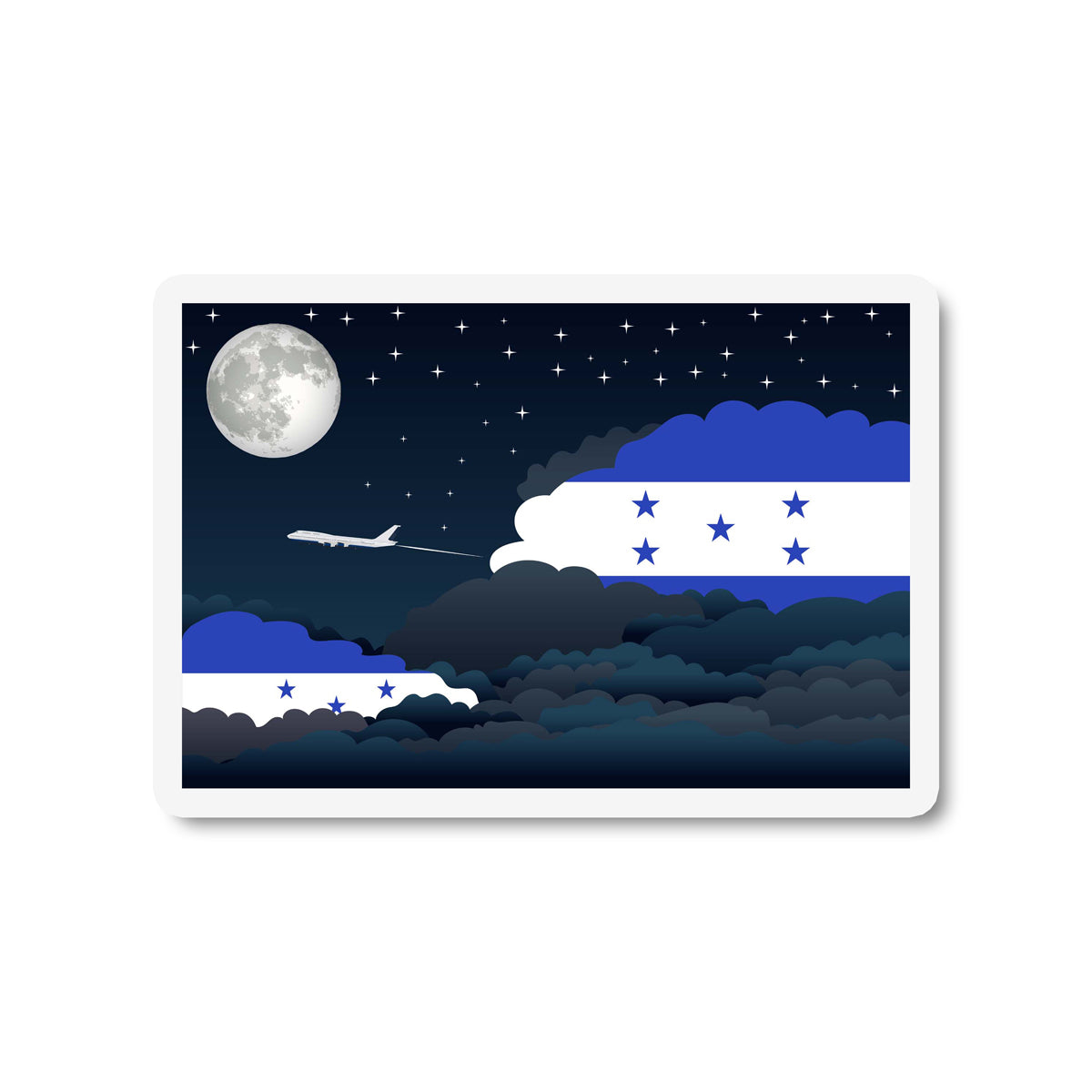 Honduras Night Clouds Fridge Magnet