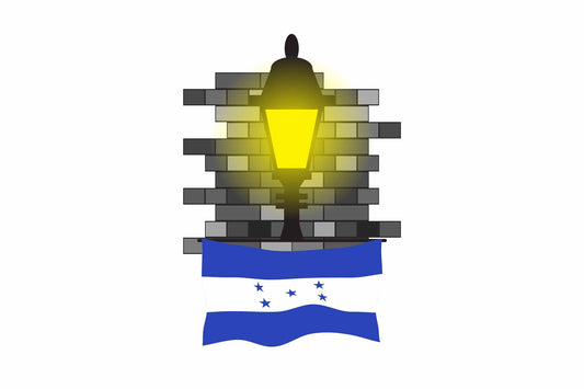 Honduras Street Lamp Bricks Sticker