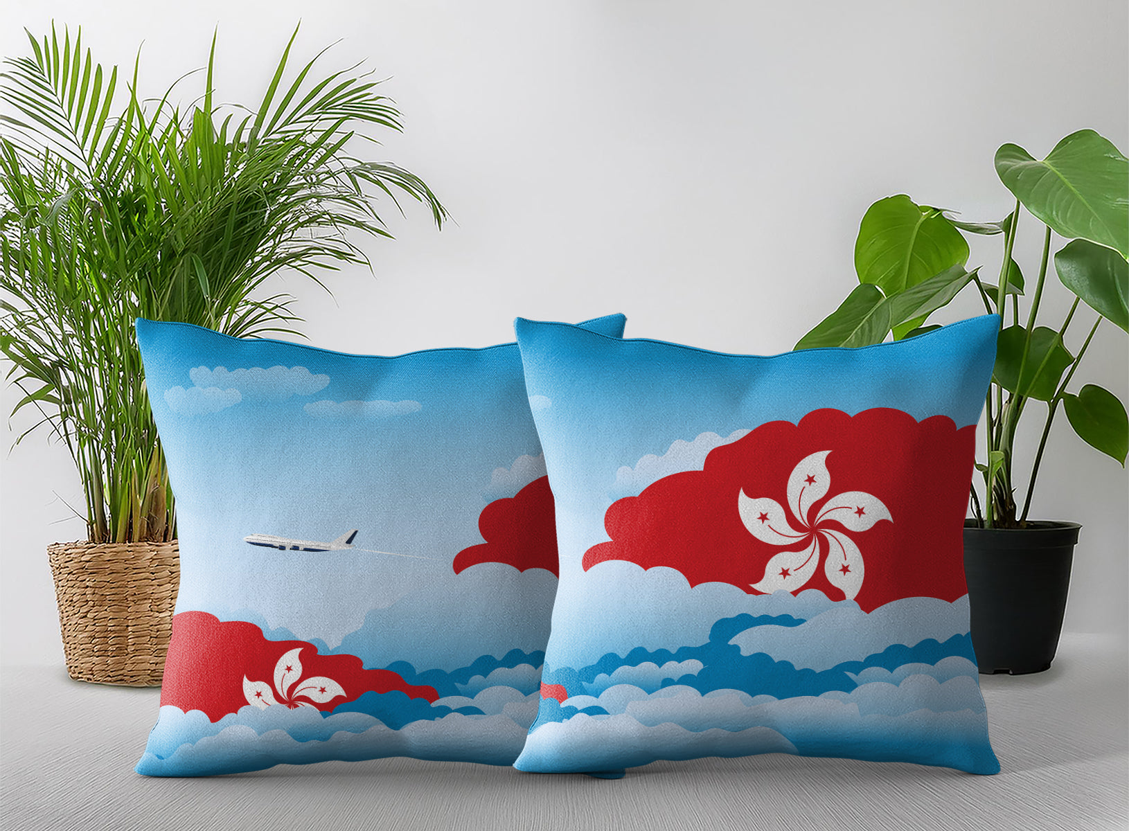 Hong Kong Day Clouds Pillow Case