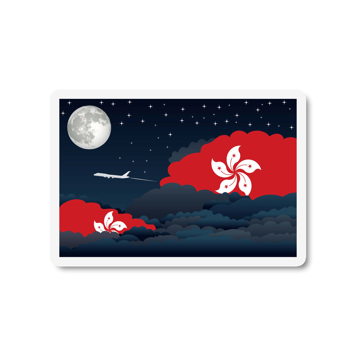 Hong Kong Night Clouds Magnet