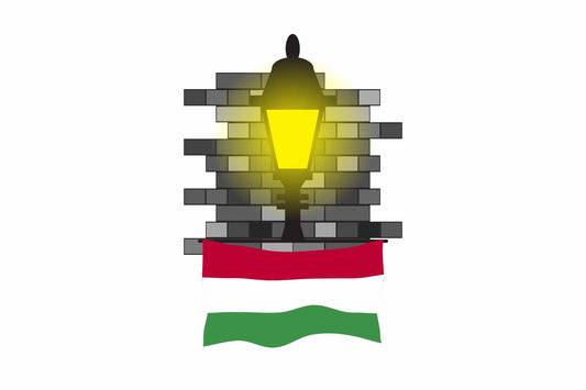 Hungary Street Lamp Bricks Sticker