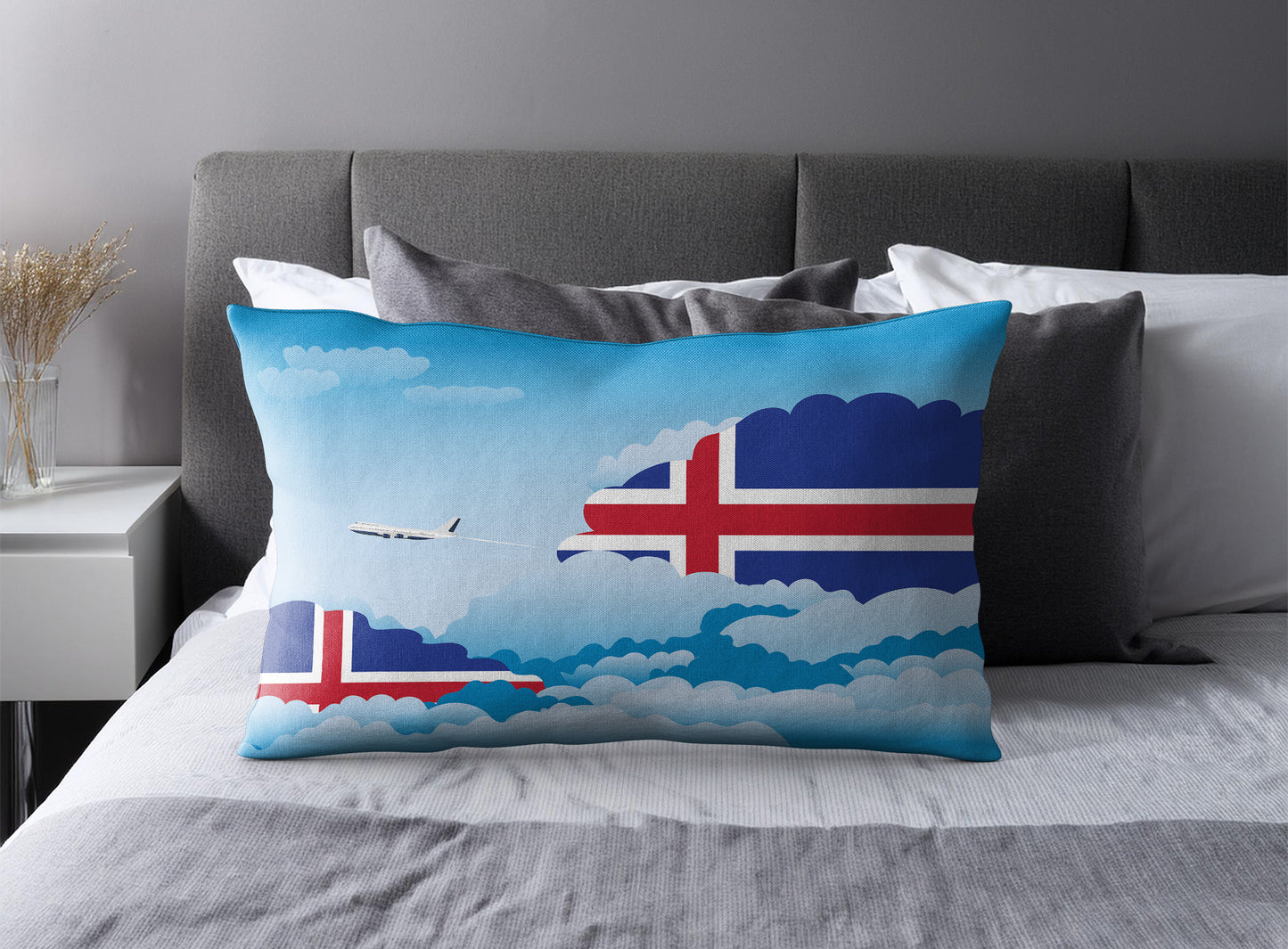 Iceland Day Clouds Pillow Case