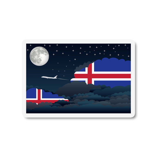Iceland Night Clouds Fridge Magnet