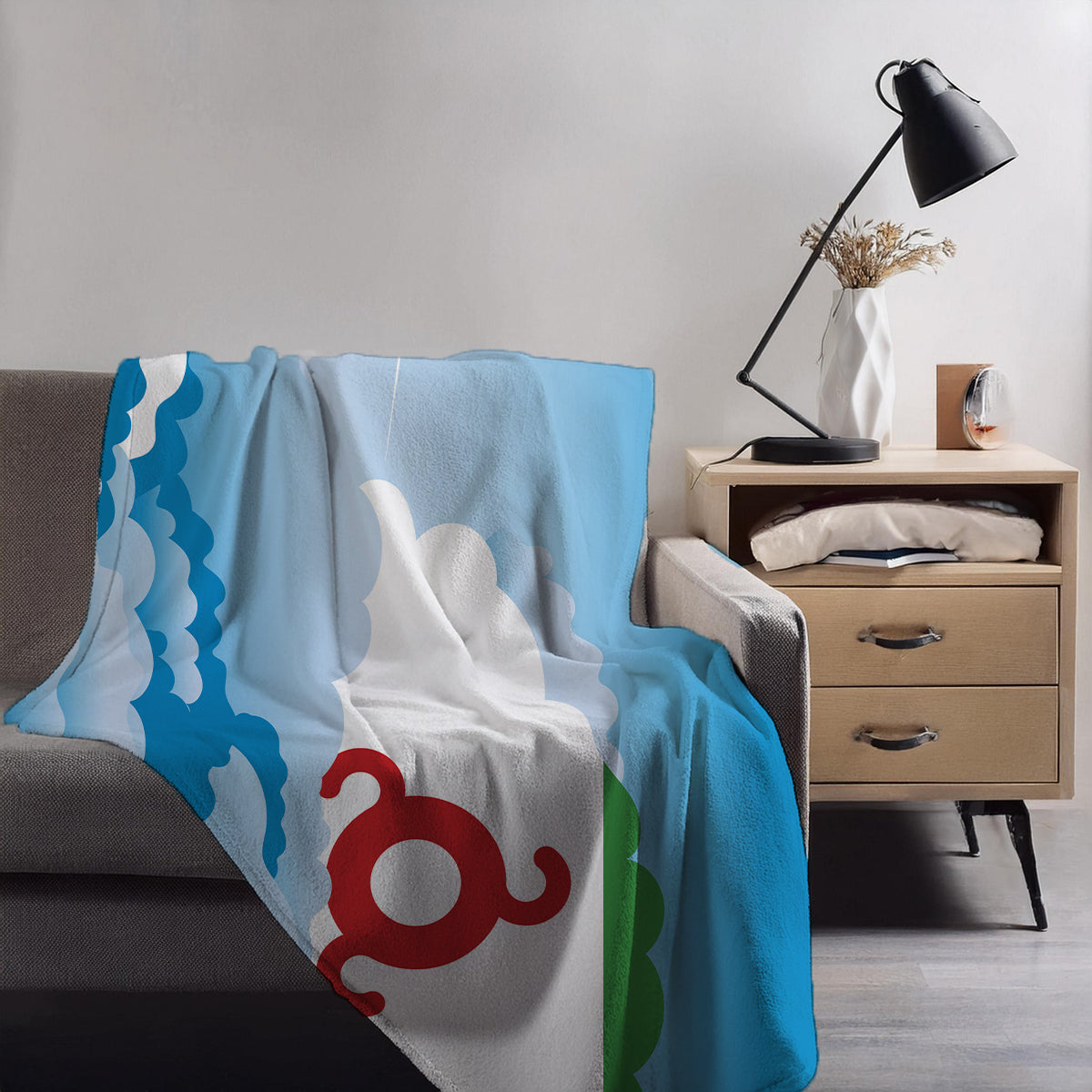 Ingushetia Day Clouds Blankets & Throws | Soft Premium Blankets | City Posters Plus