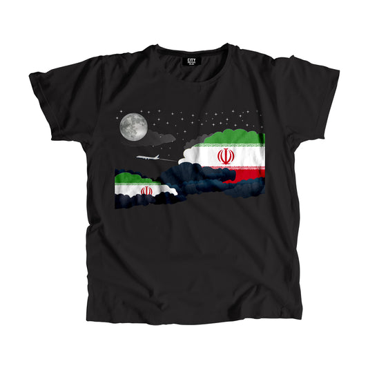 Iran Night Clouds Airplane Airport Flight Men Unisex T-Shirt Night Clouds Airplane Airport Flight T-Shirt