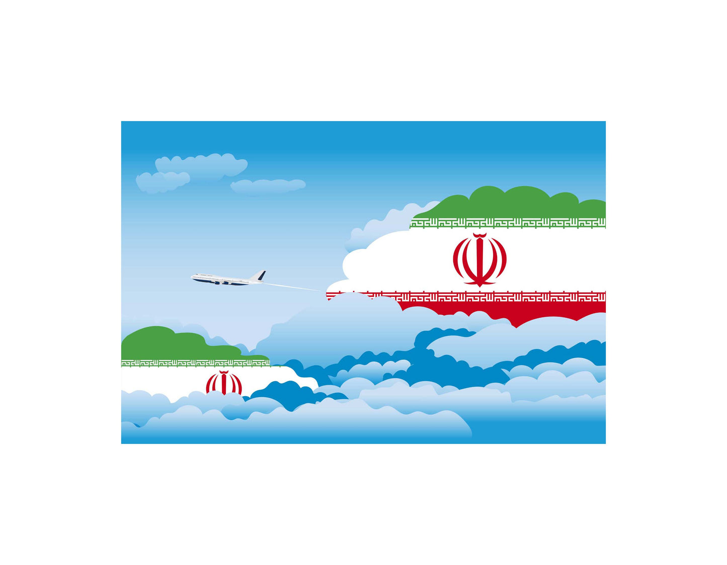 Iran Day Clouds Blankets & Throws | Soft Premium Blankets | City Posters Plus