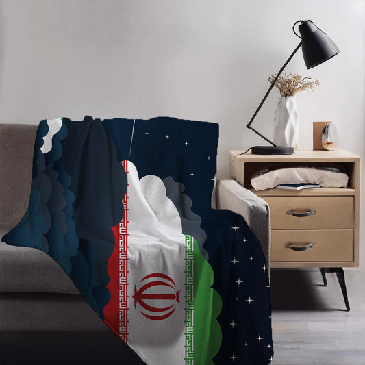 Iran Night Clouds Blankets & Throws | Premium Soft Blankets | City Posters Plus