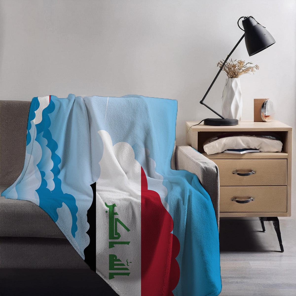 Iraq Day Clouds Blanket Throw