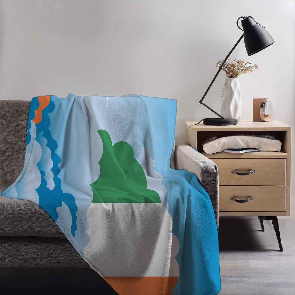 Ireland Day Clouds Blanket Throw
