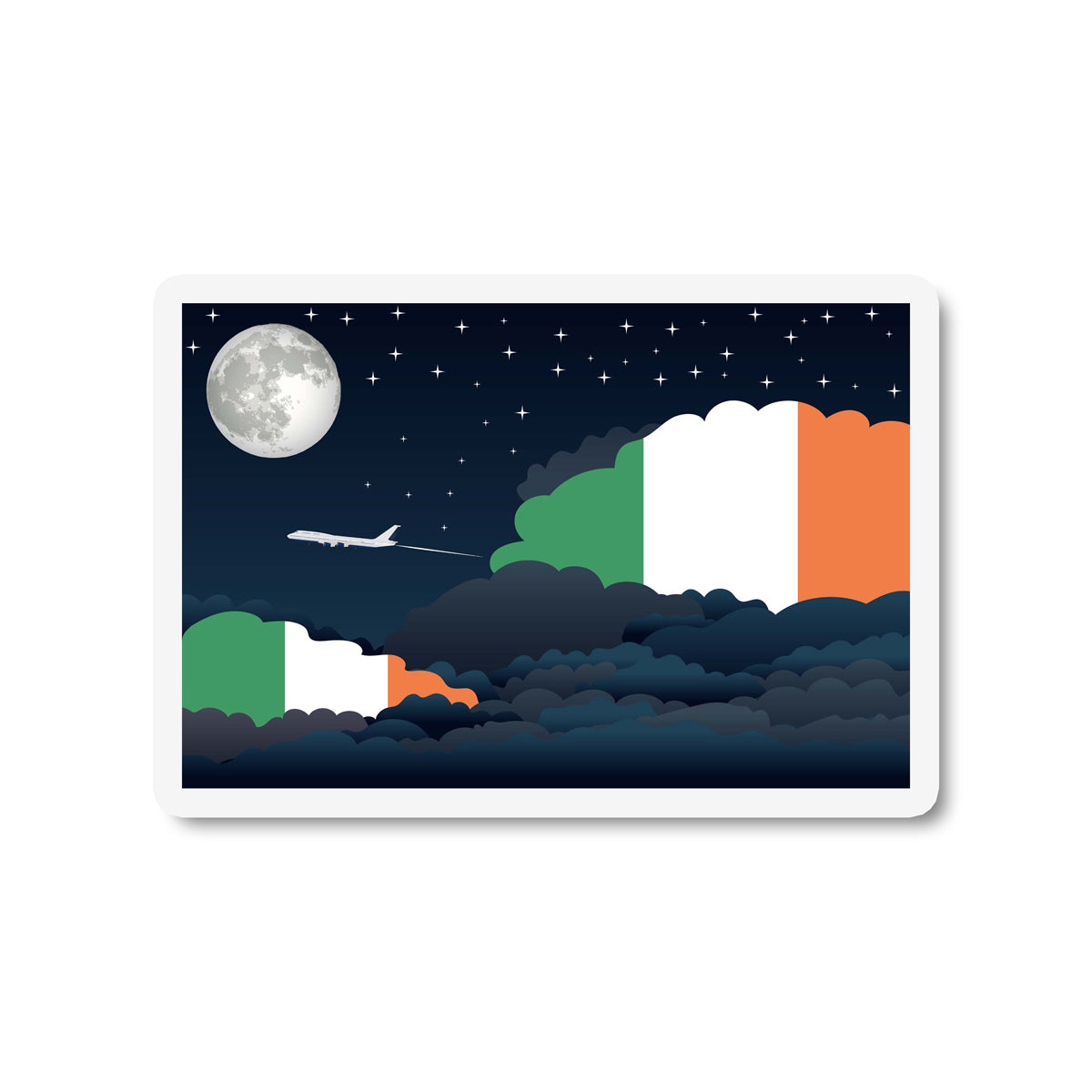 Ireland Night Clouds Fridge Magnet