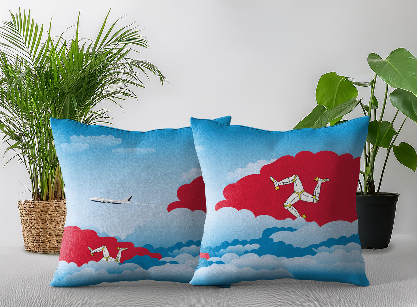 Isle of Man Day Clouds Pillow Case