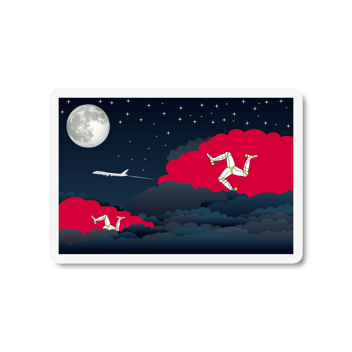 Isle of Man Night Clouds Sticker