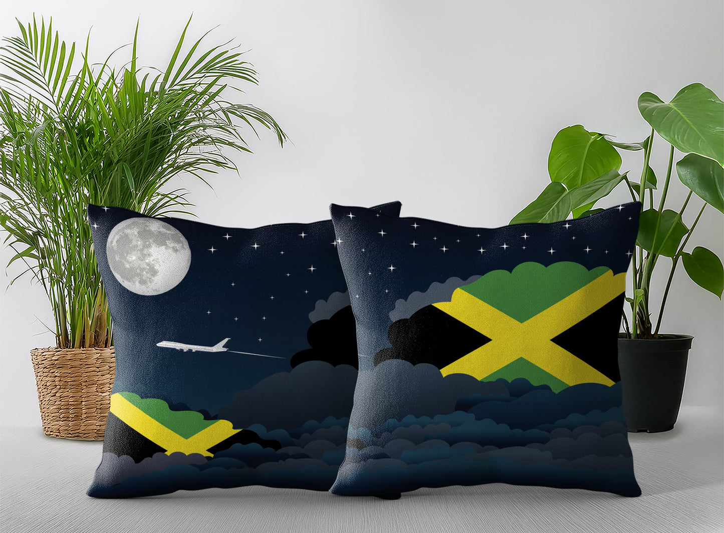 Jamaica Night Clouds Pillow Case and Pillow Throw