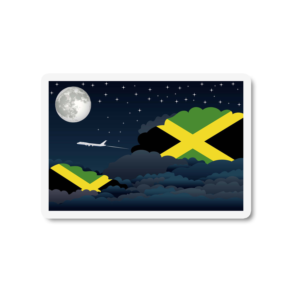 Jamaica Night Clouds Fridge Magnet