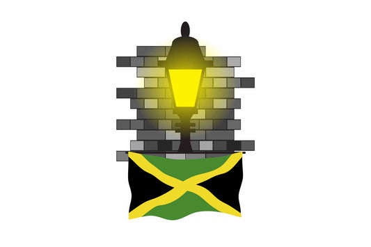 Jamaica Street Lamp Bricks Fridge Magnet