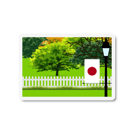 Japan Trees Street Lamp Magnet