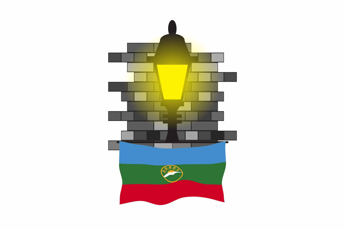 Karachay Cherkessia Street Lamp Bricks Fridge Magnet