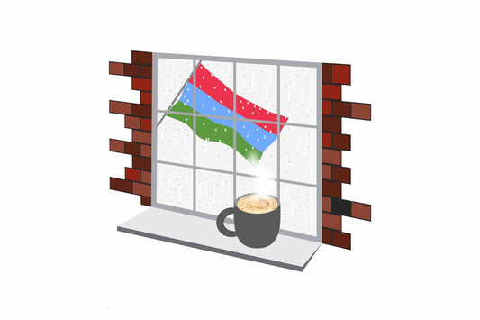 Karelia Coffee Rain Window Fridge Magnet