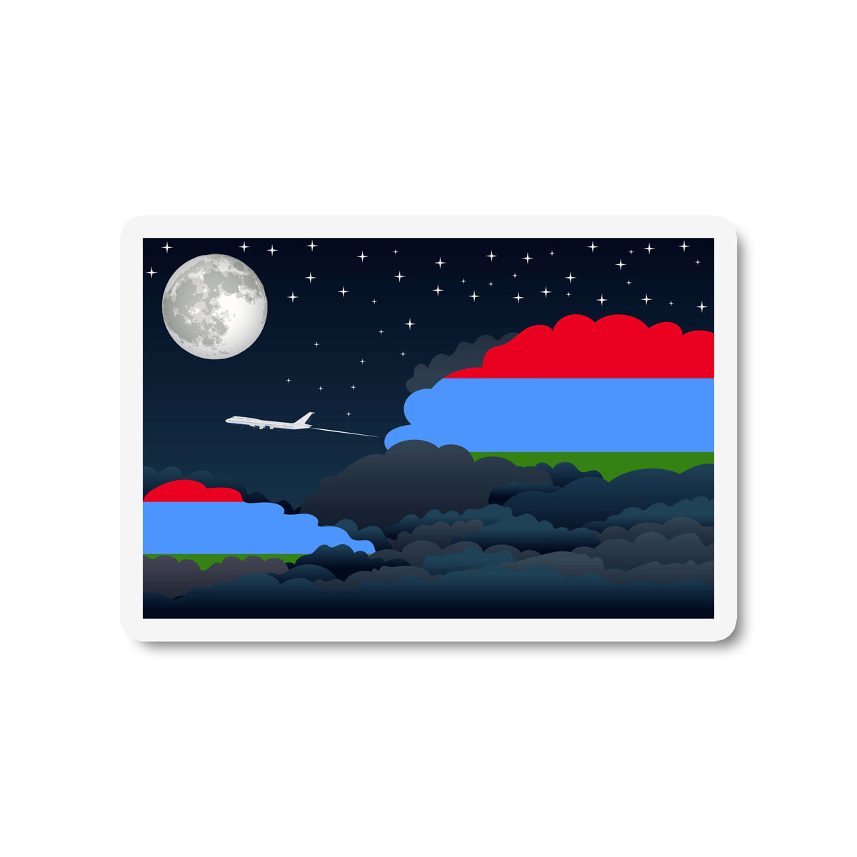 Karelia Night Clouds Fridge Magnet