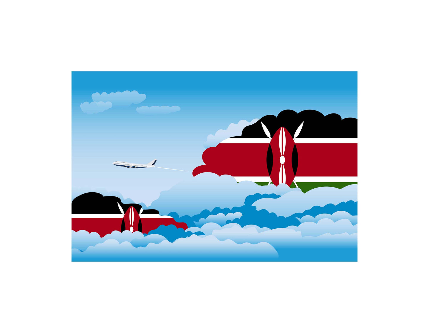Kenya Day Clouds Blanket Throw
