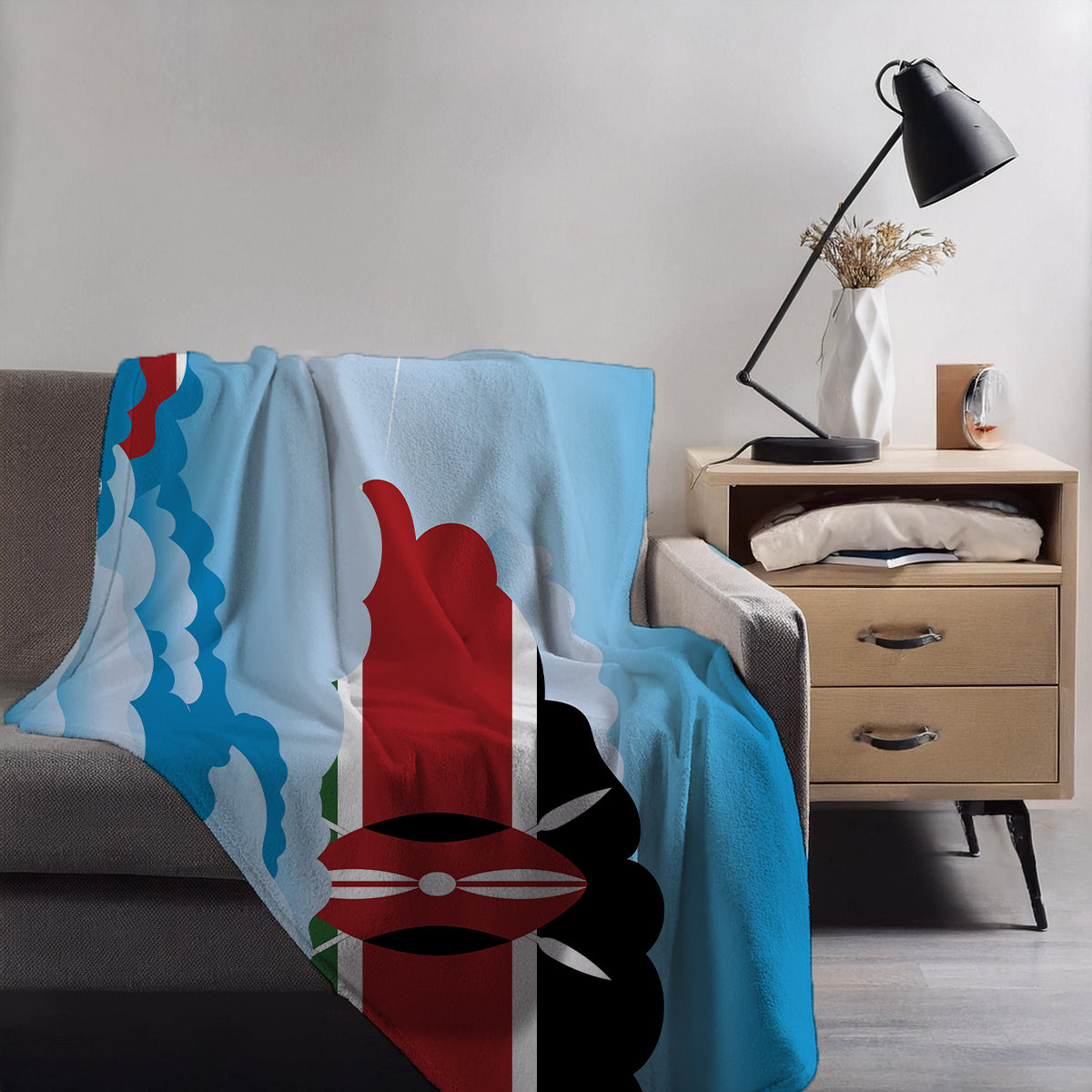 Kenya Day Clouds Blanket Throw