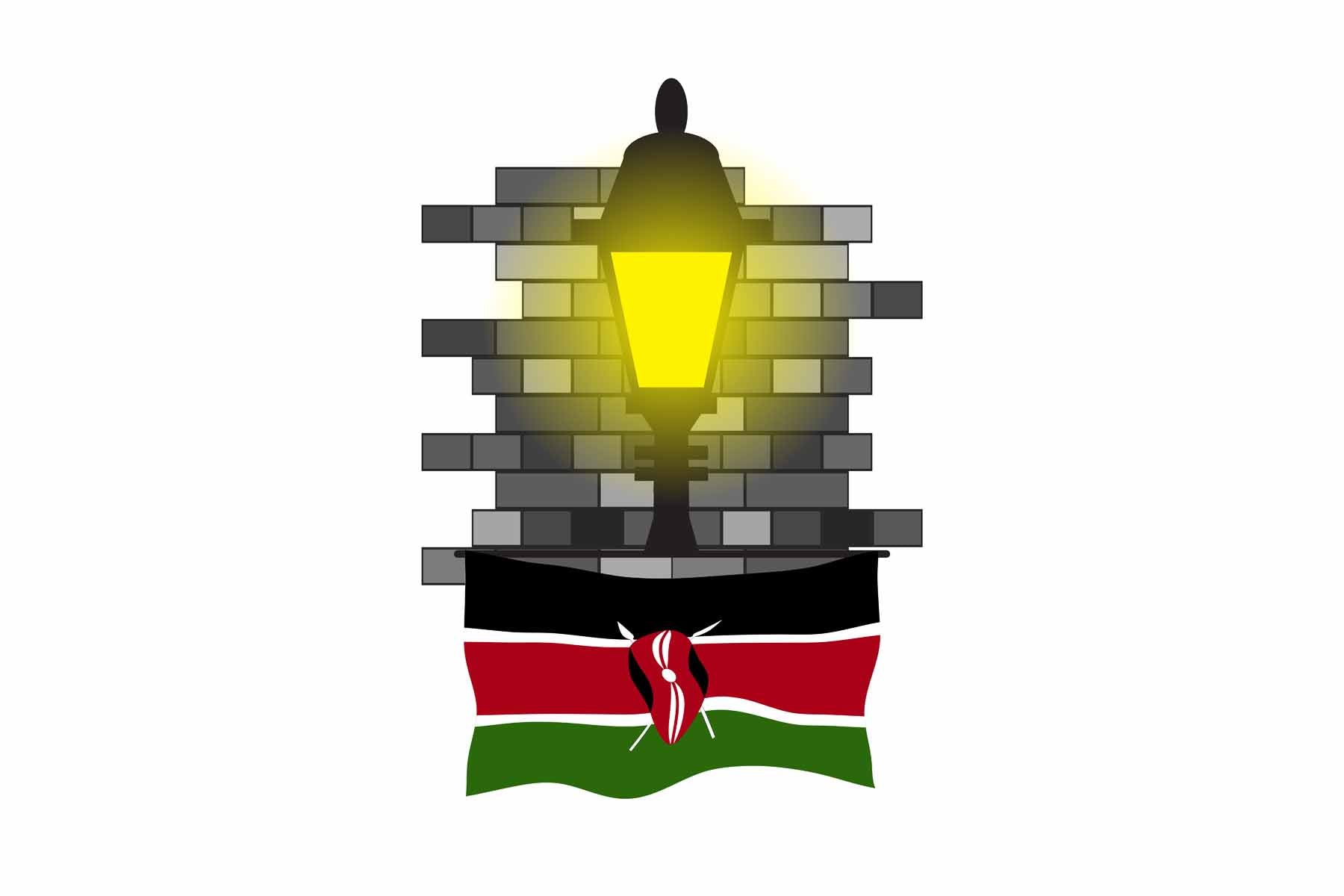 Kenya Street Lamp Bricks Fridge Magnet