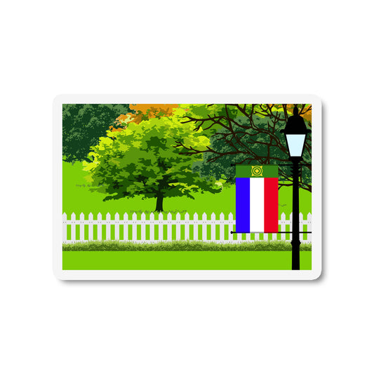 Khakassia Trees Street Lamp Magnet