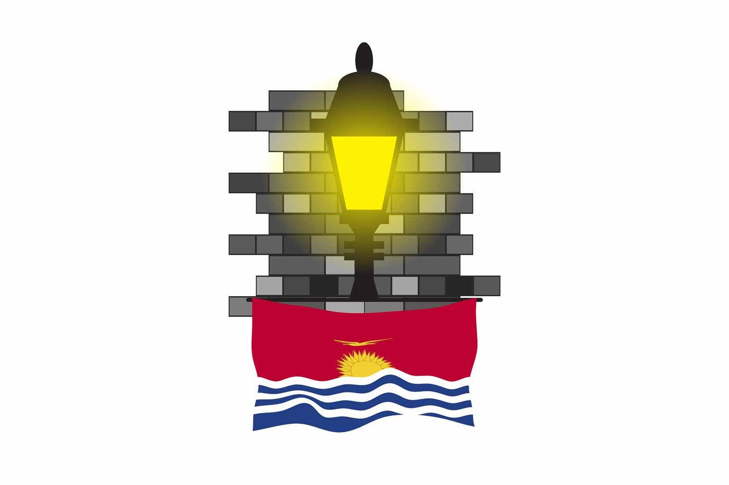 Kiribati Street Lamp Bricks Magnet