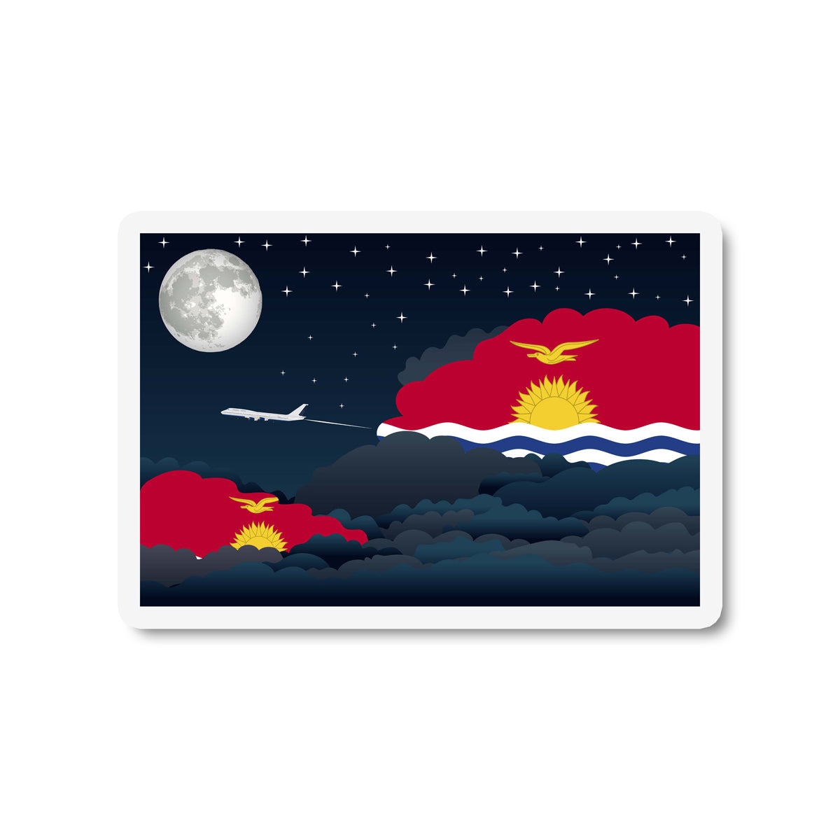 Kiribati Night Clouds Fridge Magnet