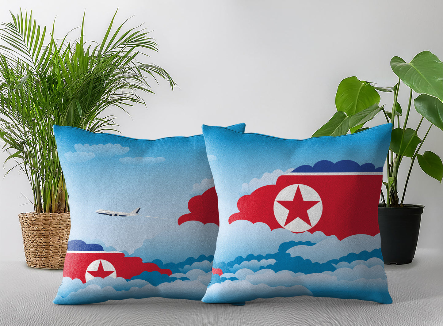 Korea North Day Clouds Pillow Case