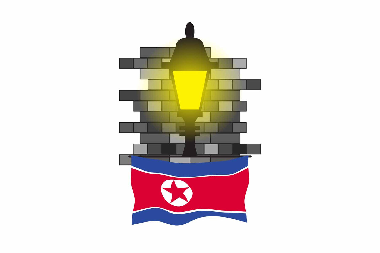 Korea North Street Lamp Bricks Fridge Magnet