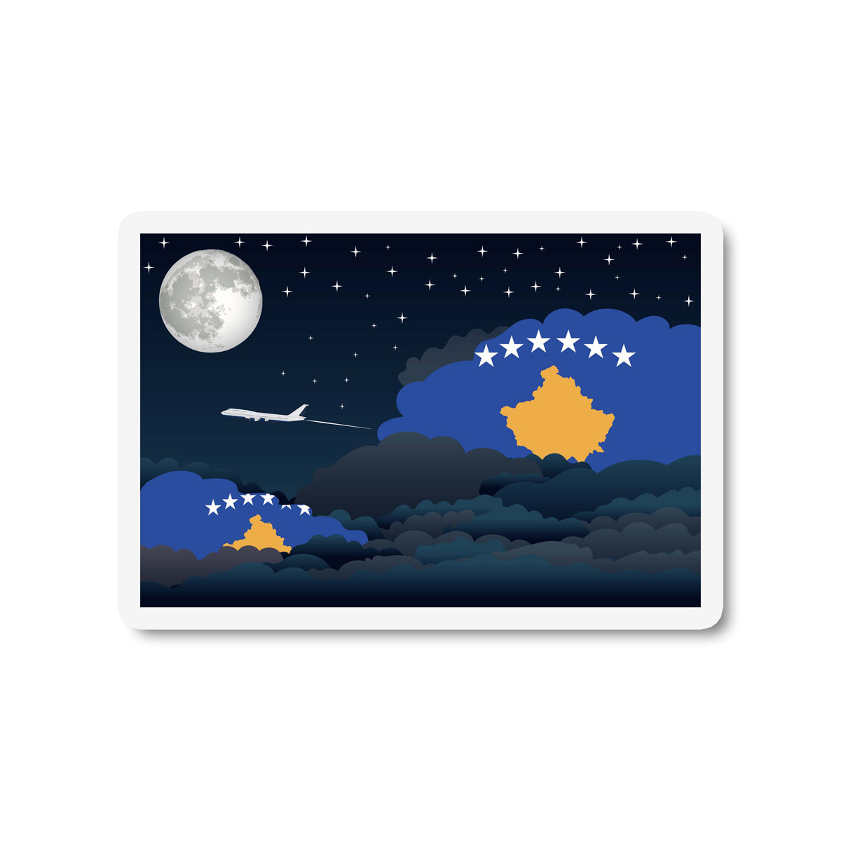 Kosovo Night Clouds Magnet