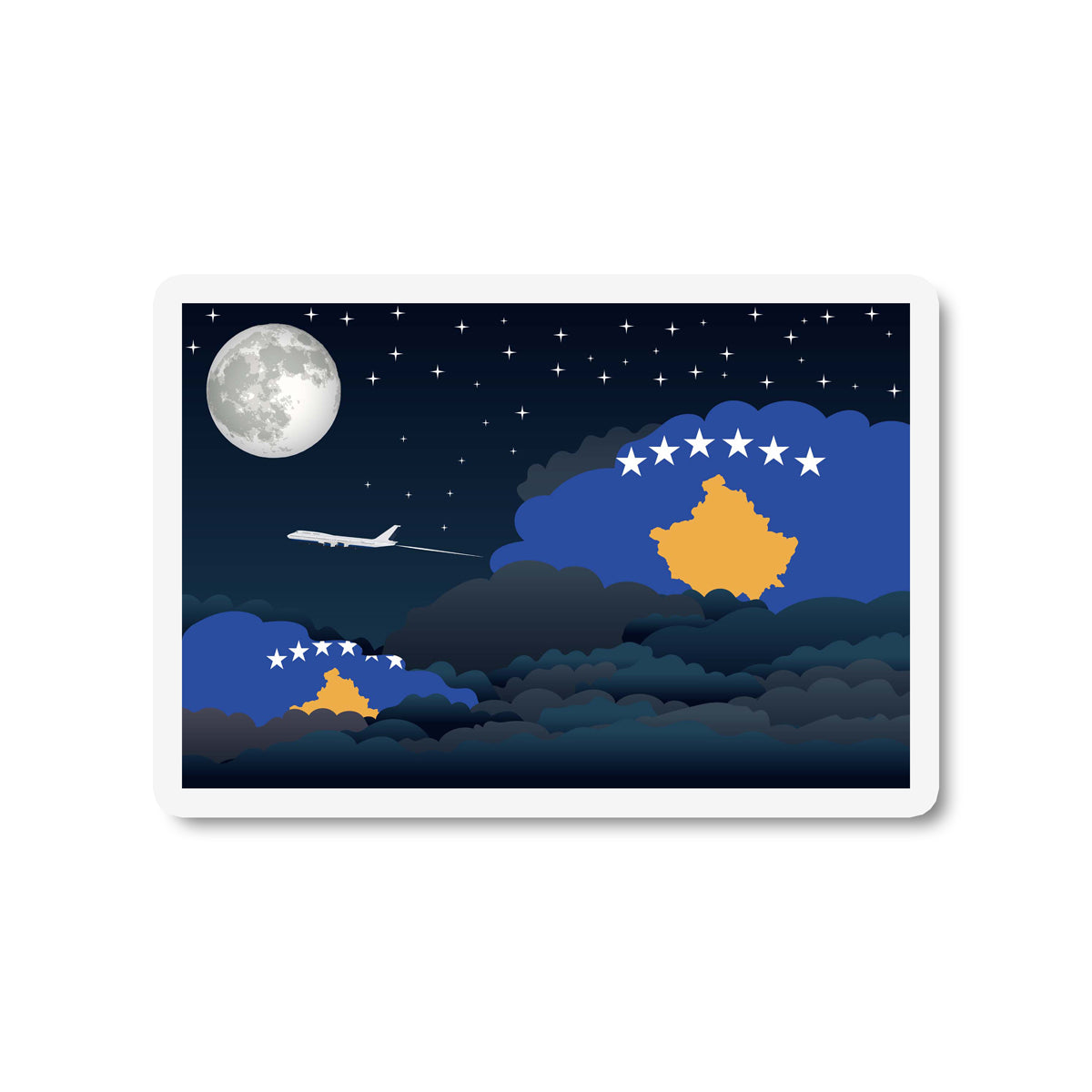 Kosovo Night Clouds Fridge Magnet