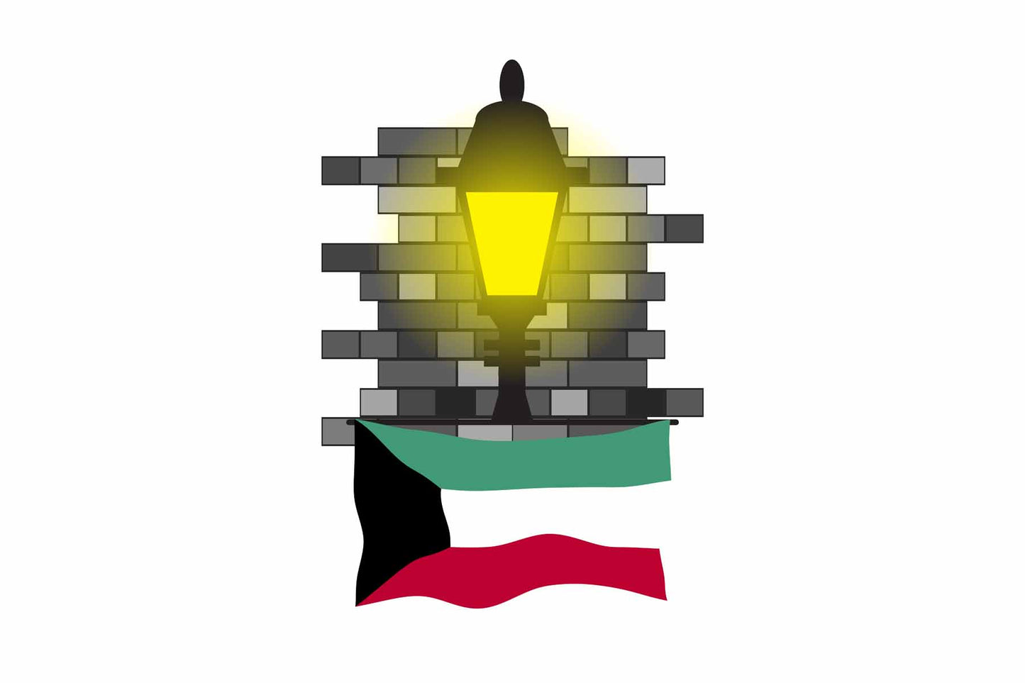 Kuwait Street Lamp Bricks Fridge Magnet